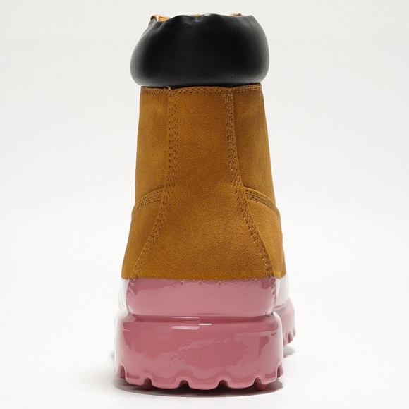 CAPE ROBBIN ❣️ Gretna Color-Block Lace-up Boots - Pink ❣️BRAND NEW❣️ - Picture 6 of 16